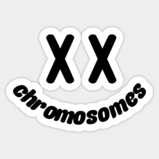 XX CHROMOSOMES BLACK Sticker